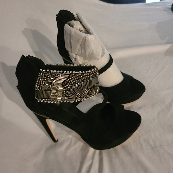 Dolce Vita Shoes - Dolce black rhinestone ankle strappy heels